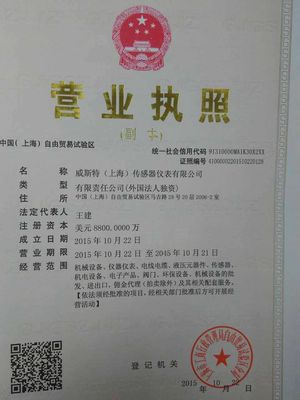威斯特上海總公司正式成立，注冊(cè)資金高達(dá)8800萬美金
